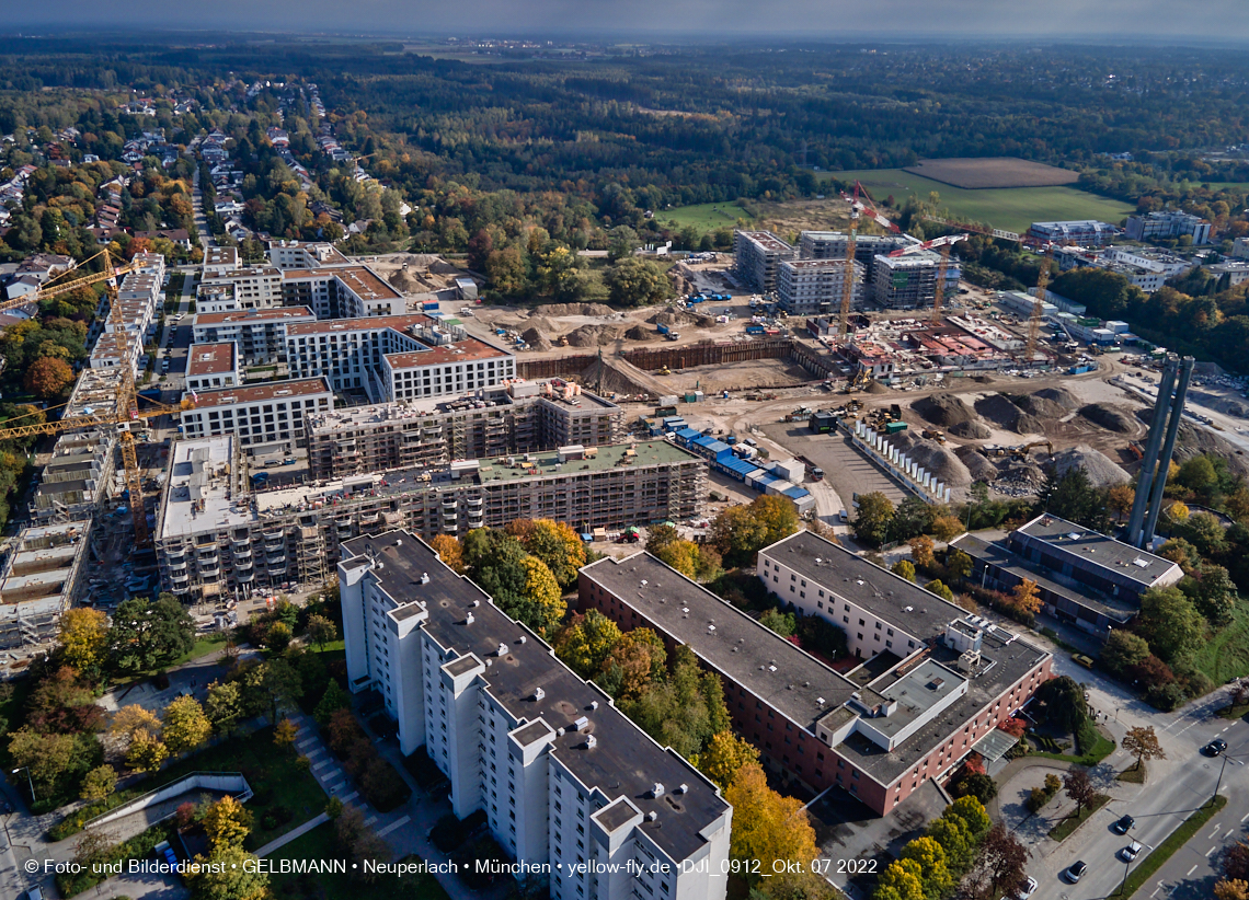 13.10.2022 - Baustelle Alexisquartier und Pandion Verde in Neuperlach 13.10.2022 - Baustelle Alexisquartier und Pandion Verde in Neuperlach